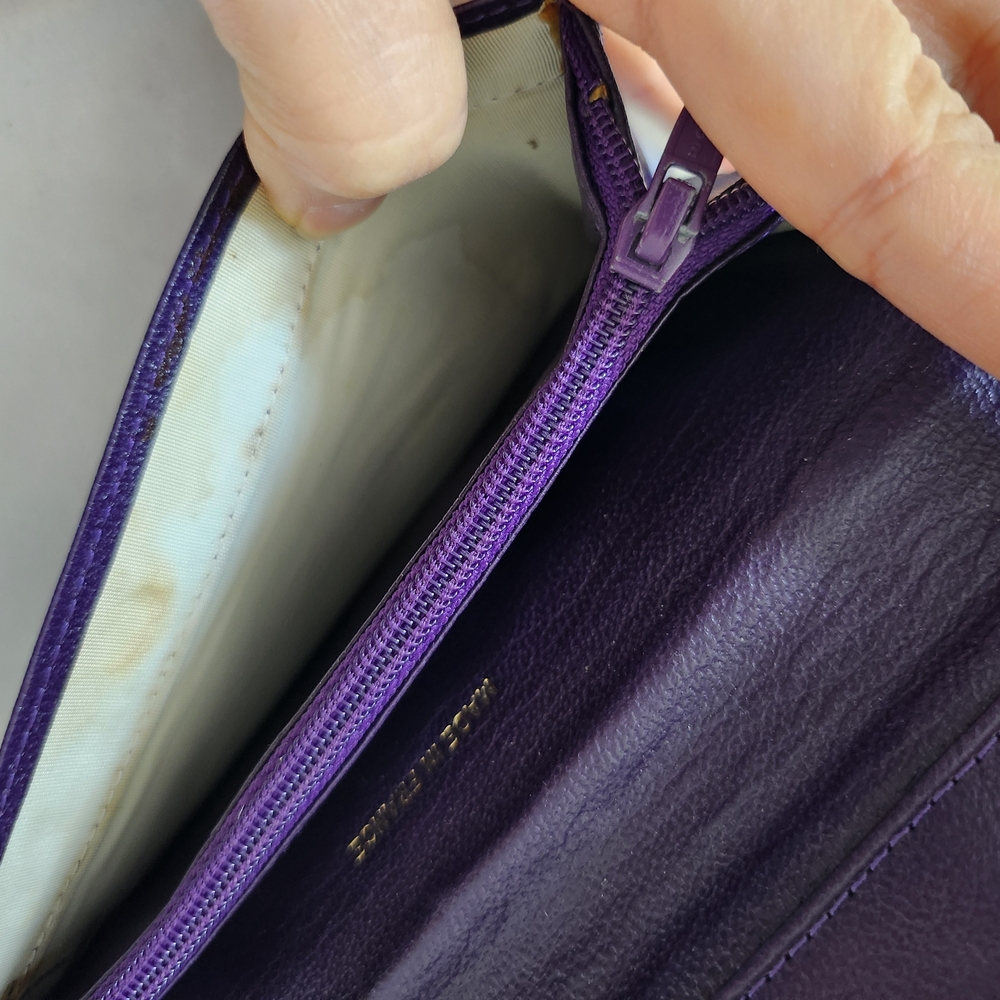 Chanel Purple Leather Wallet - Picture 4 of 5
